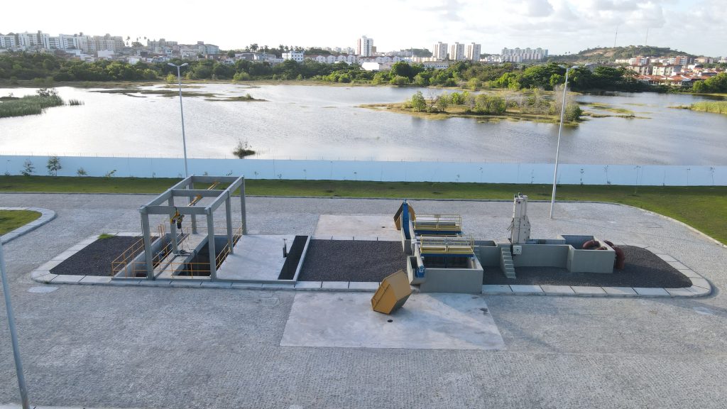 Execução da obra do subsistema Jabotiana de estação de tratamento de esgoto